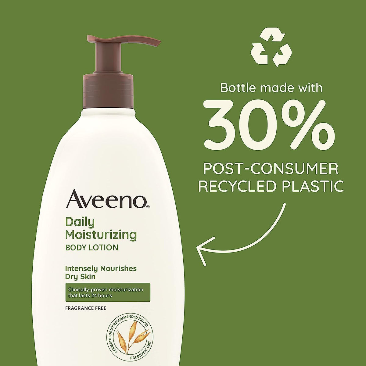 Aveeno on bathroom counter in lifestyle scene promoting daily routine convenience