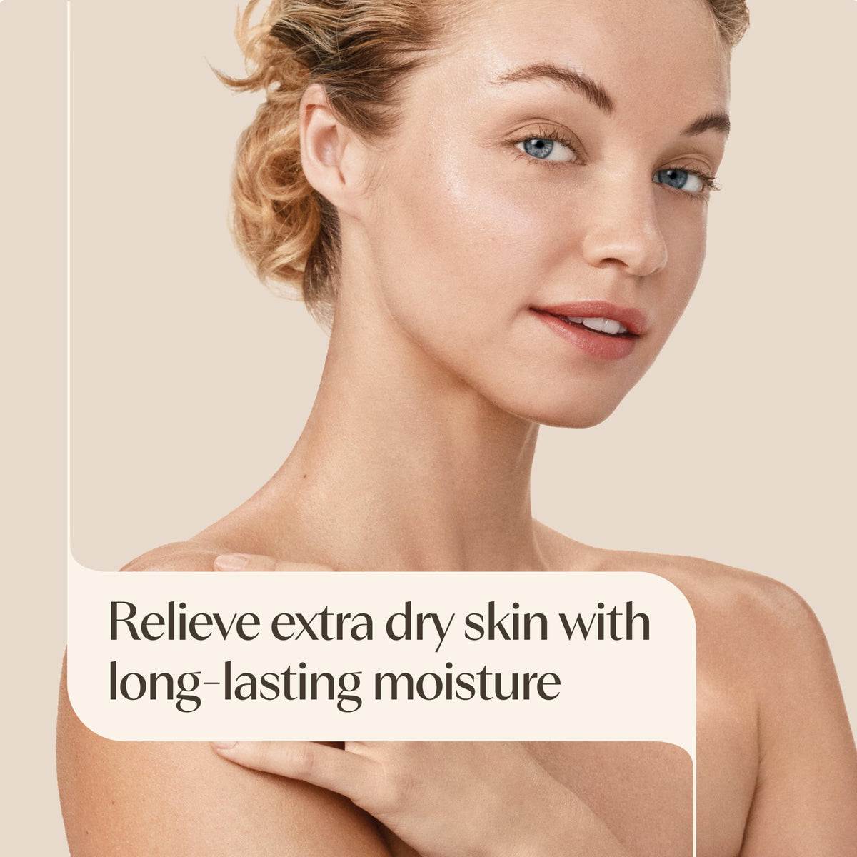 Aveeno on bathroom shelf with washcloth suggesting daily routine