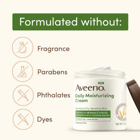Aveeno in bathroom lifestyle setting conveying everyday skincare routine benefit