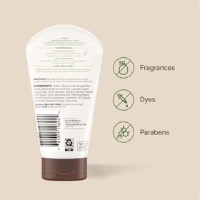 Aveeno bottle label close-up showing fragrance-free and 24-hour hydration