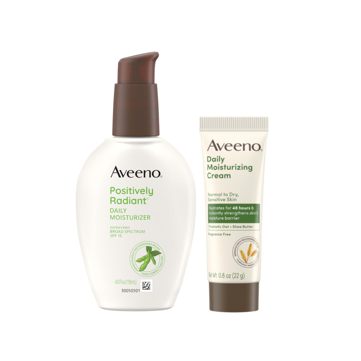 Aveeno bundle front packaging showing both products for easy selection