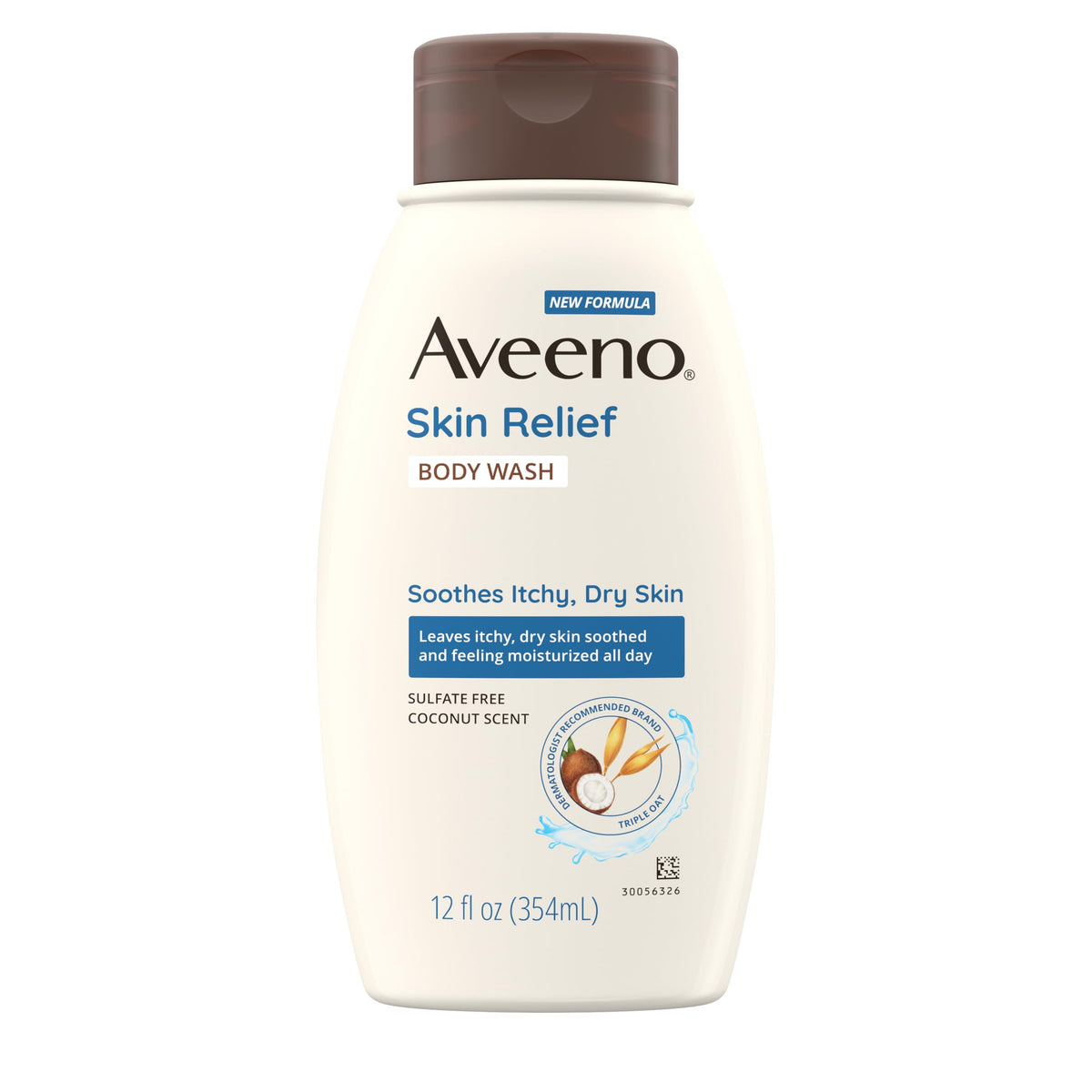 Coconut and oats visual emphasizing Aveeno’s tropical scent plus soothing benefit