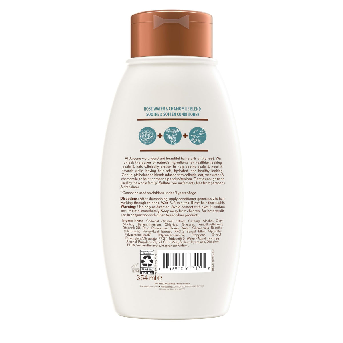 Aveeno-treated color-treated hair appearing soft and vibrant after use