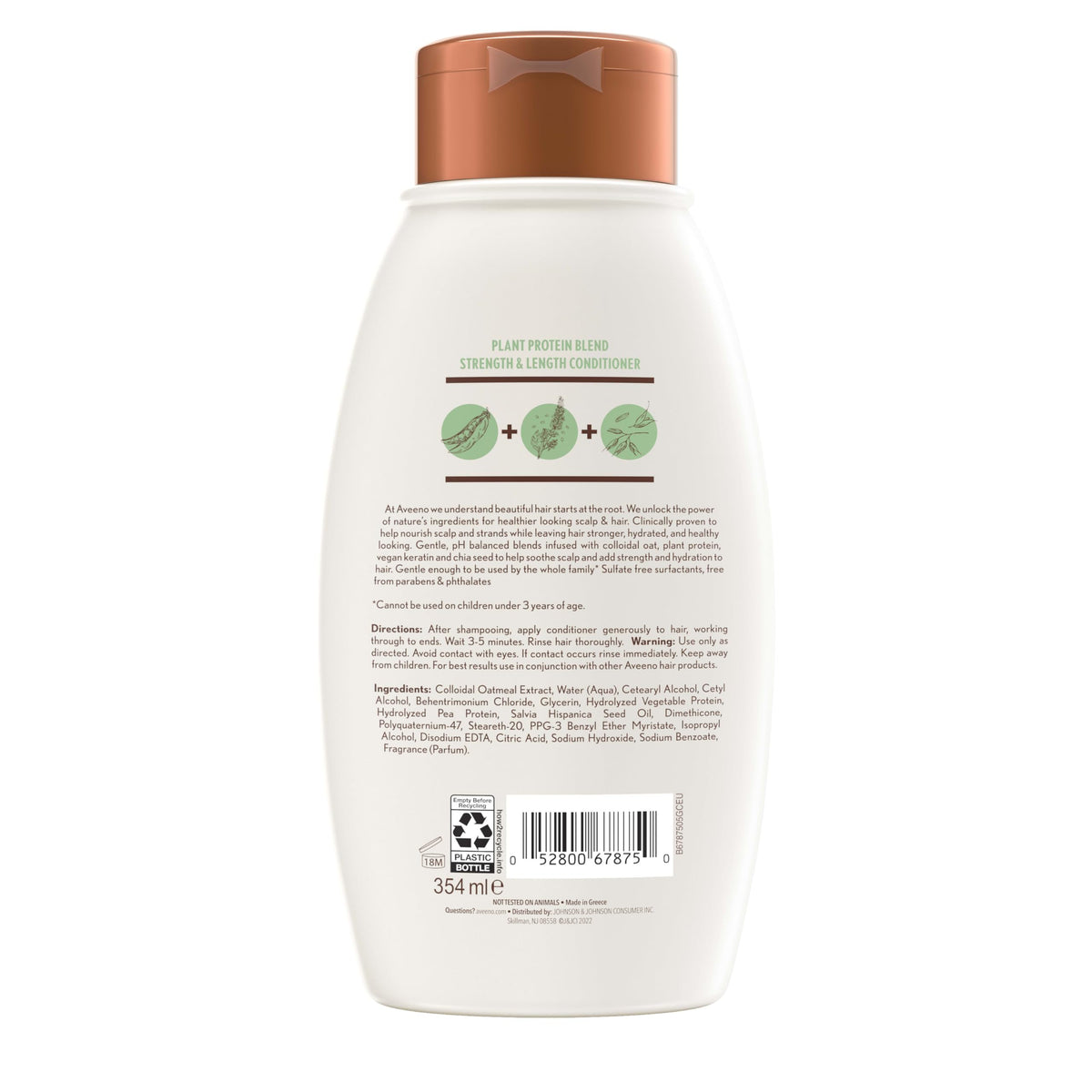 Aveeno after styling showing smoother, stronger-looking hair and shine