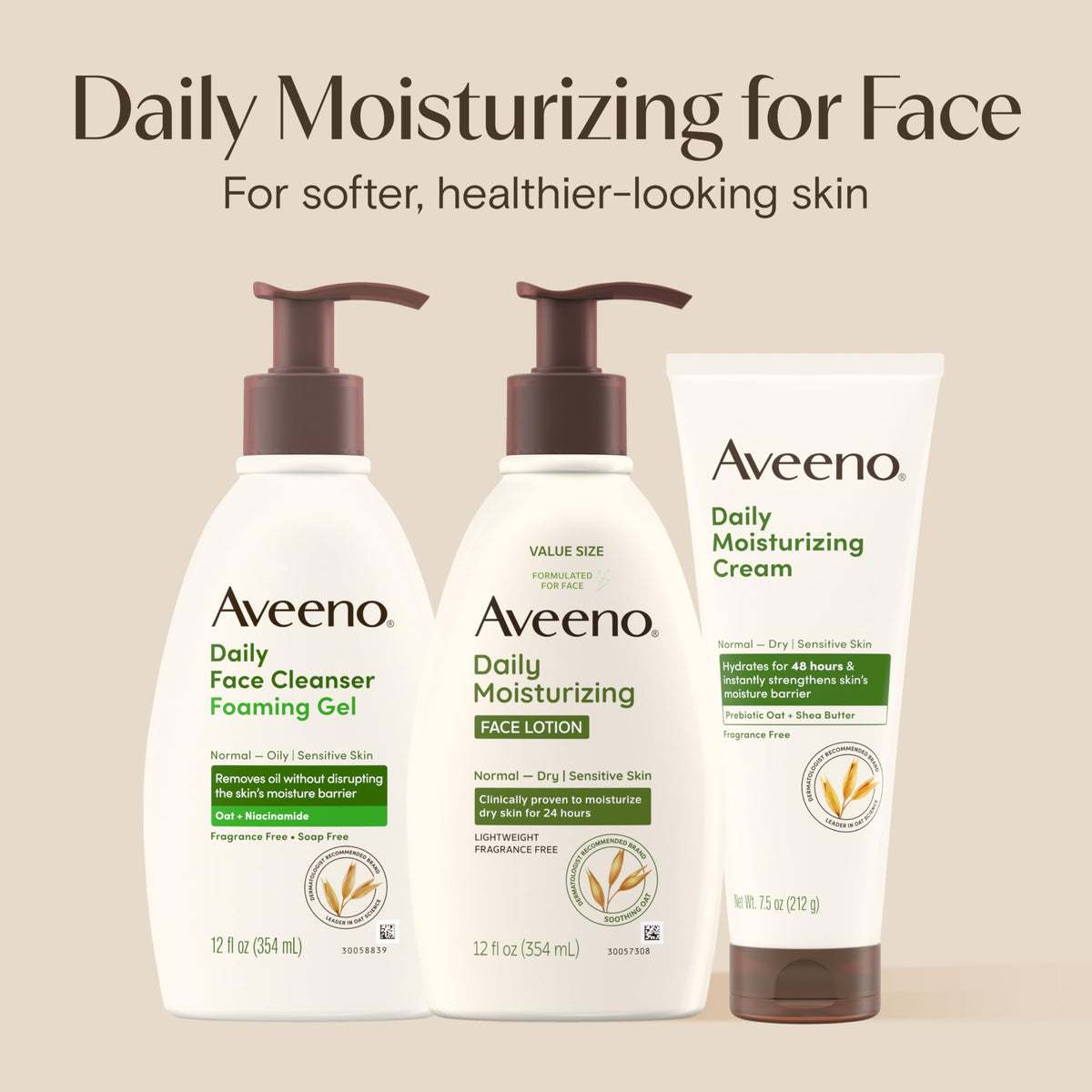 Aveeno used under makeup showing brand compatibility for everyday routines
