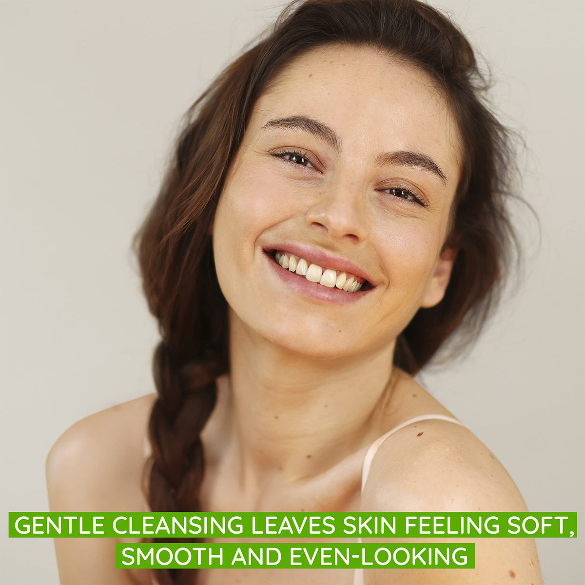 Aveeno foaming cleanser texture on hand demonstrating gentle lather