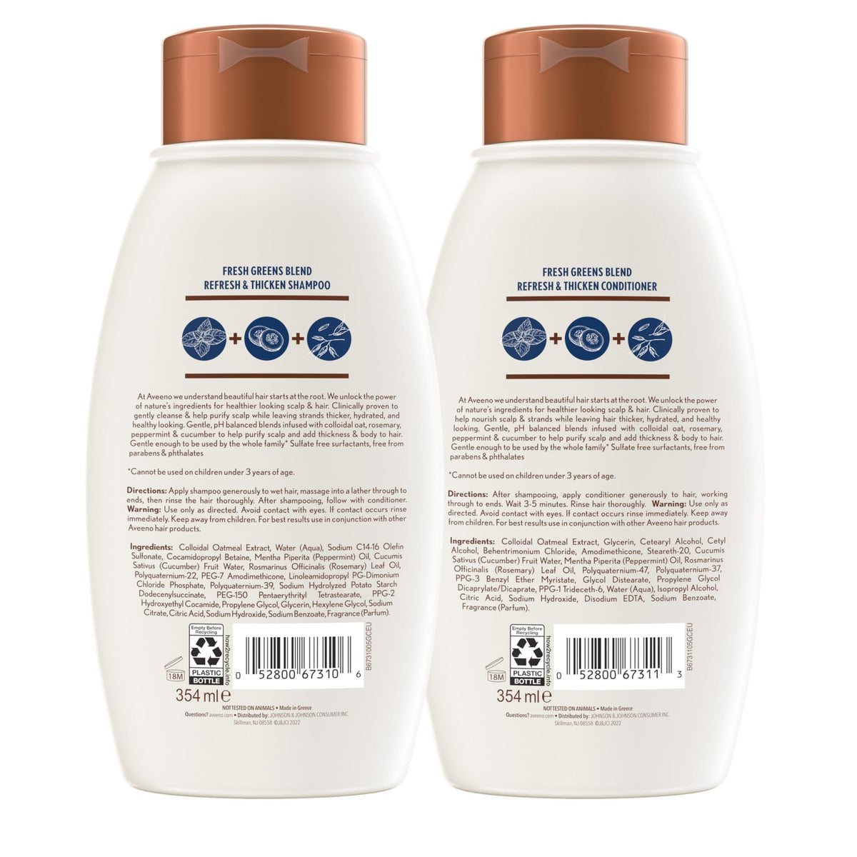 Aveeno shampoo being dispensed into hand that creates gentle lather