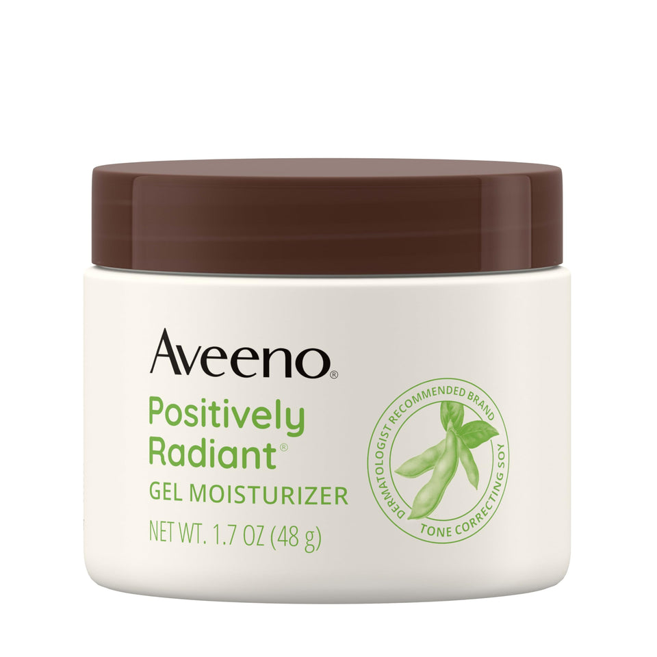 Aveeno front jar view showing clean packaging and brightening benefit