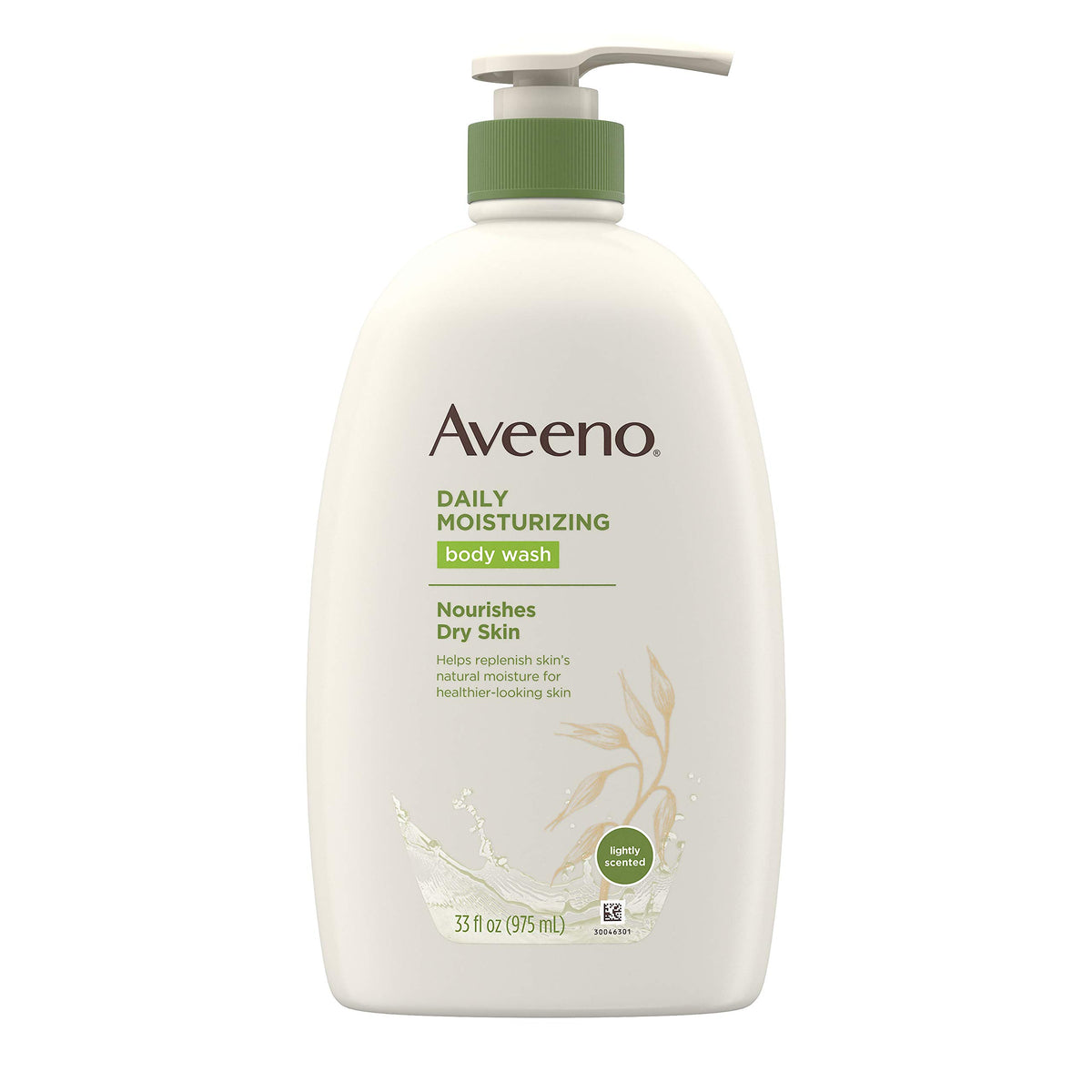 Aveeno front packaging 33 fl oz showing bottle and label for gentle moisturizing