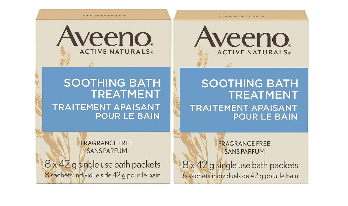 Aveeno front packaging bundle showing two boxes and benefits