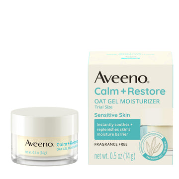 Aveeno front packaging showing product and calming oat benefits