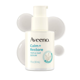 Aveeno front pump bottle showing label and usage benefit of gentle hydration