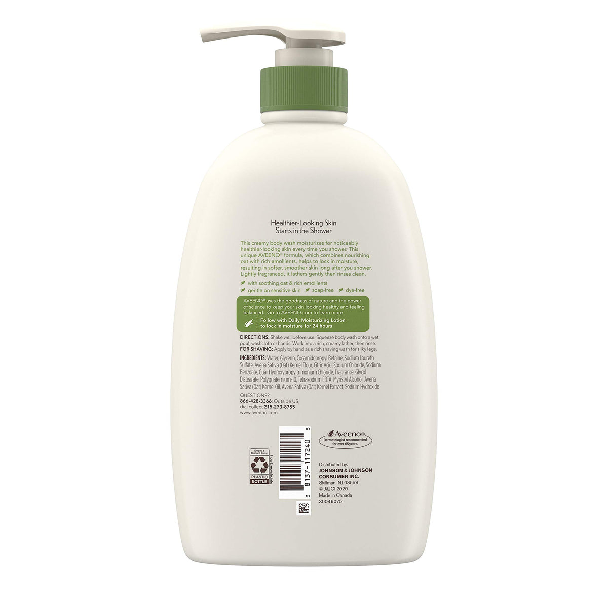 Aveeno in-shower use on a loofah demonstrating daily moisturizing routine