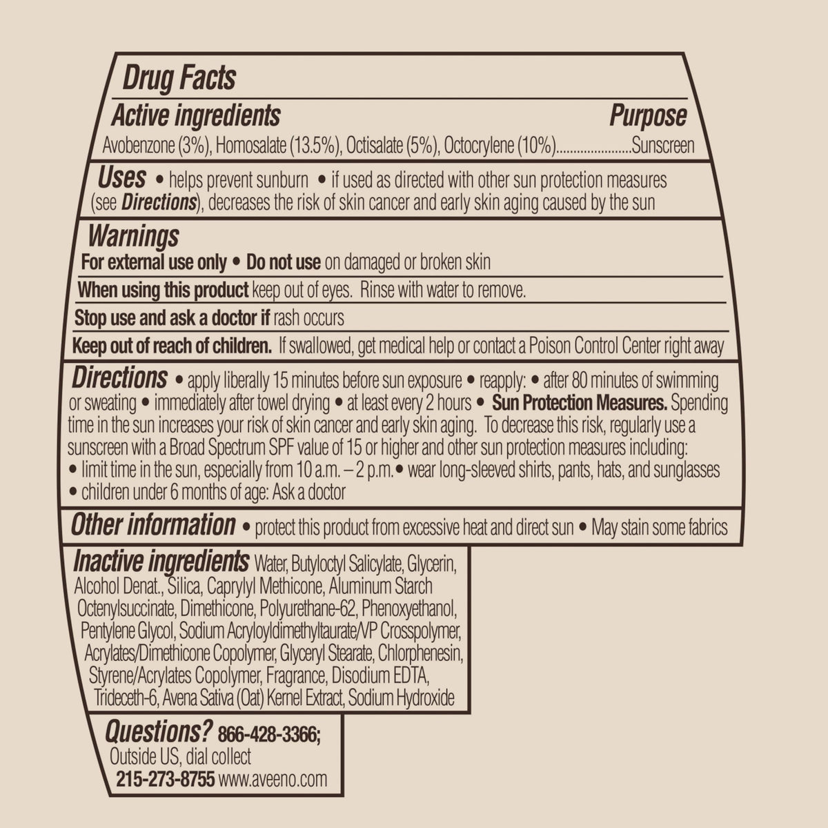 Aveeno prebiotic oat ingredient visual conveying hydration benefit