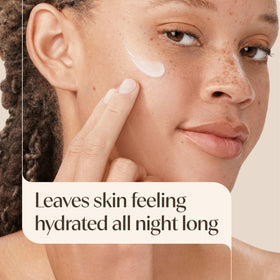 Aveeno open jar texture close-up showing creamy formula for nourishment
