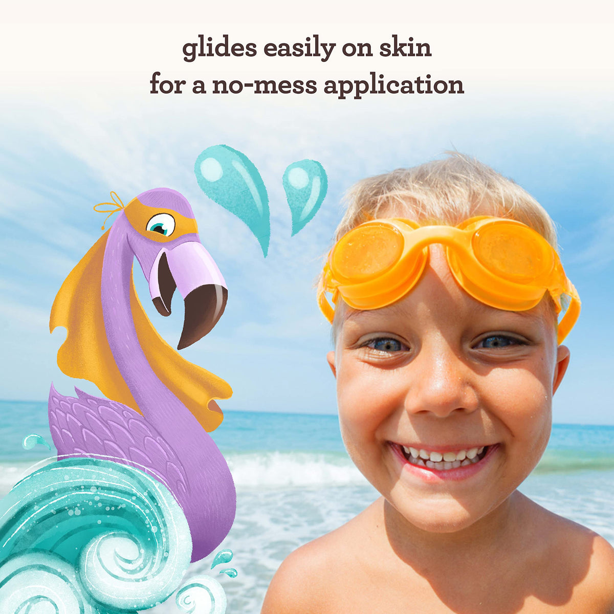 Aveeno kids stick label highlighting zinc oxide active ingredient and oat essence