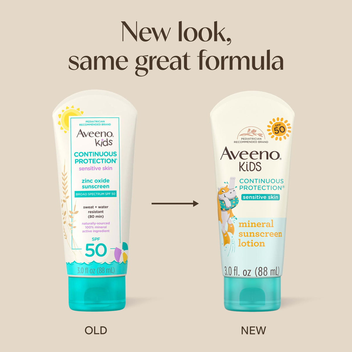 Aveeno kids lotion texture close-up illustrating non-greasy absorption