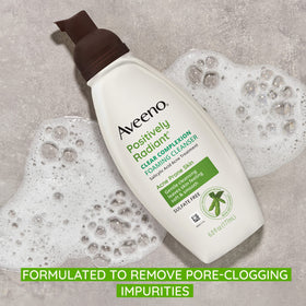 Aveeno label showing salicylic acid ingredient and clarity benefit