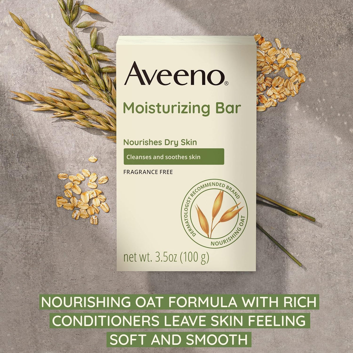Aveeno lather in hands demonstrating creamy foam and gentle cleansing