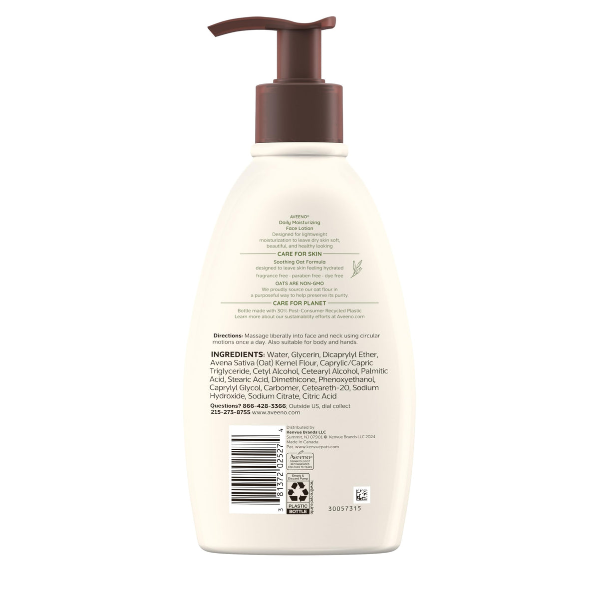 Aveeno bottle on bathroom counter suggesting daily skincare convenience