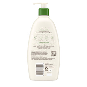Aveeno on bathroom shelf in lifestyle setting suggesting everyday routine