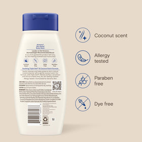 Aveeno on bathroom shelf in lifestyle scene showing calming routine benefit