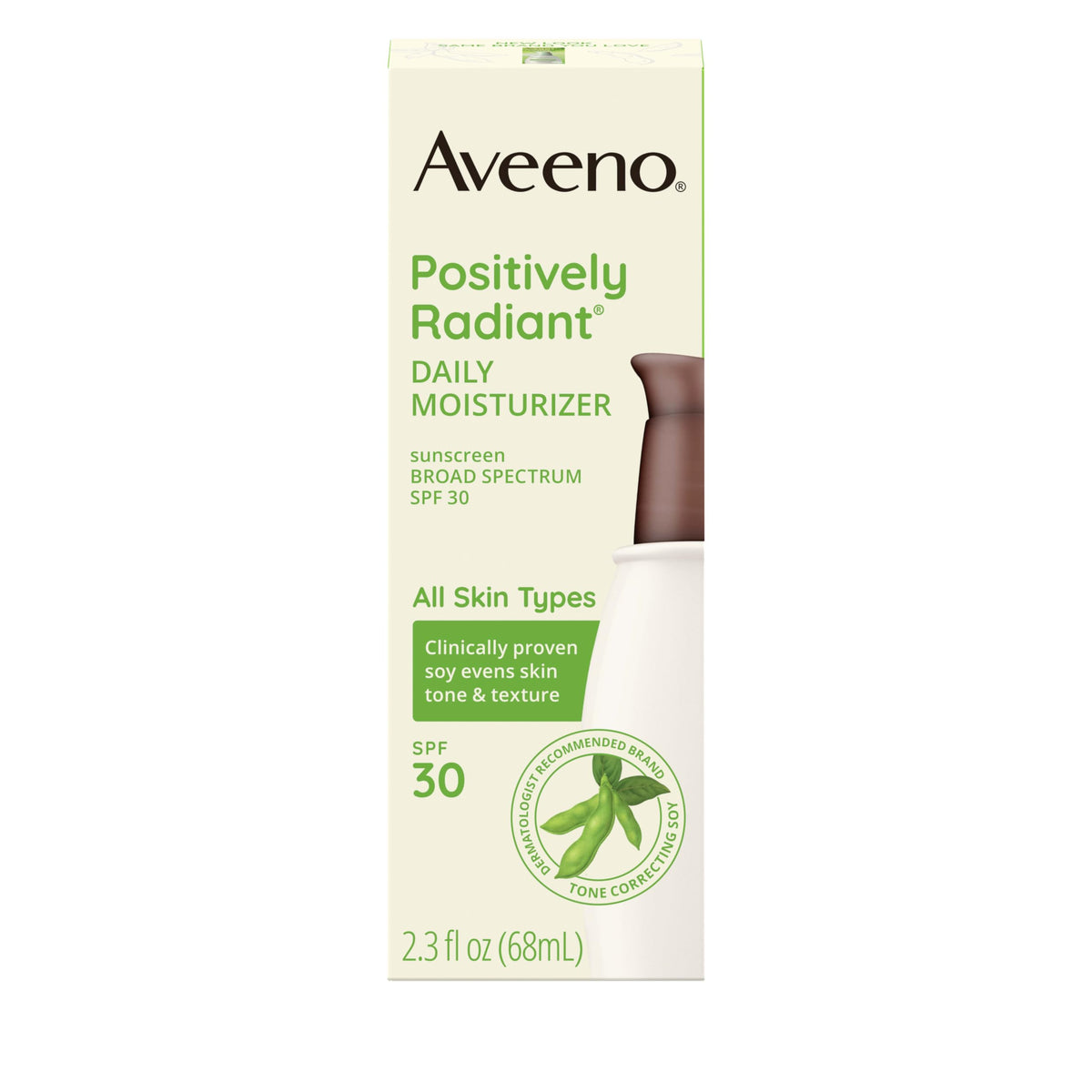 Aveeno on bathroom counter in morning routine for daily protection