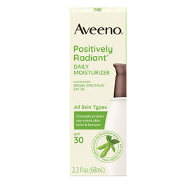 Aveeno on bathroom counter in morning routine for daily protection