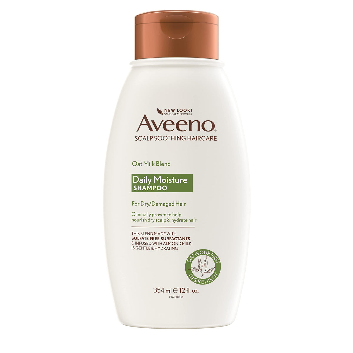 Aveeno oat milk front packaging showing product benefit of gentle hydration