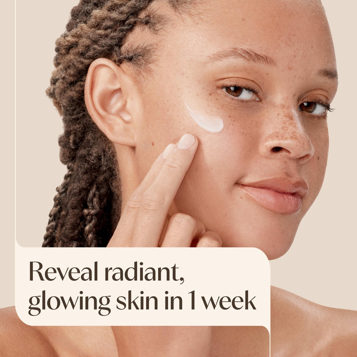 Aveeno texture close-up displaying lightweight cream consistency