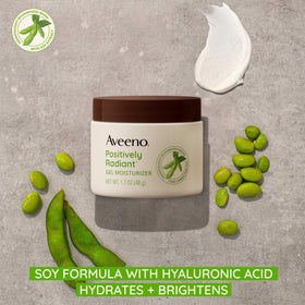 Aveeno open jar revealing gel texture and fast‑absorbing hydration