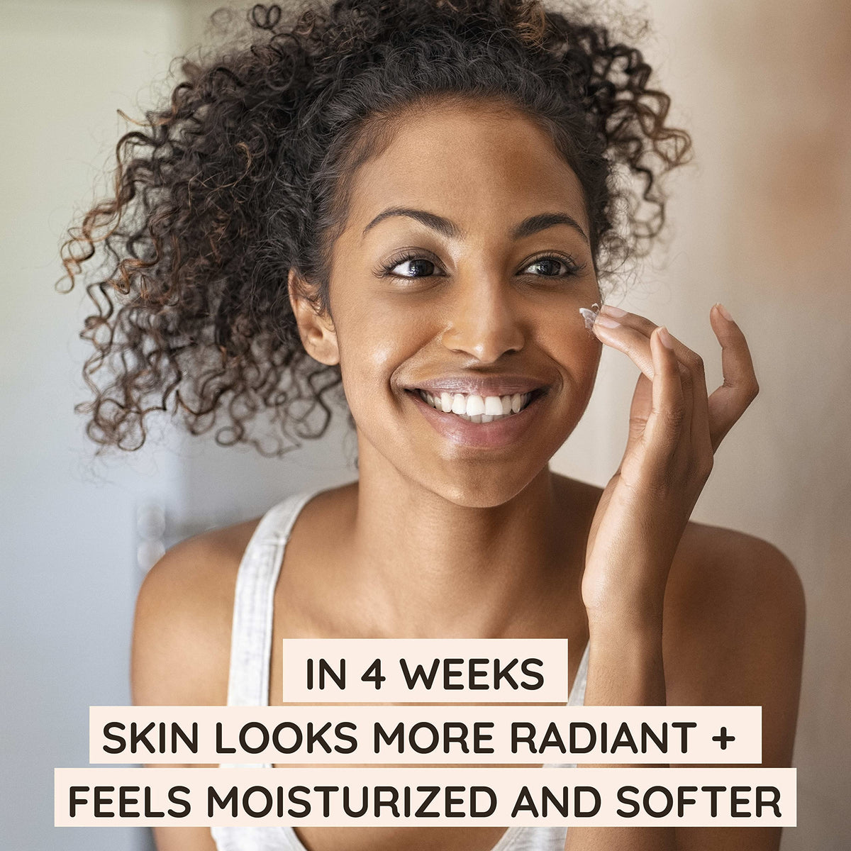 Aveeno Positively Radiant SPF 15 tube close-up highlighting applicator benefit