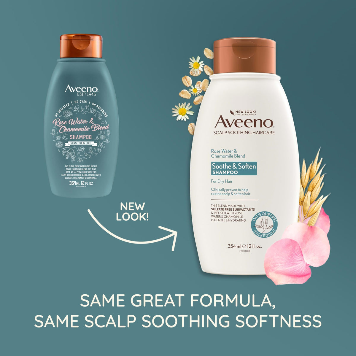 Aveeno close-up of pump and cap for easy dispensing and control