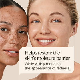 Aveeno cream on fingertip demonstrating easy application and quick absorption