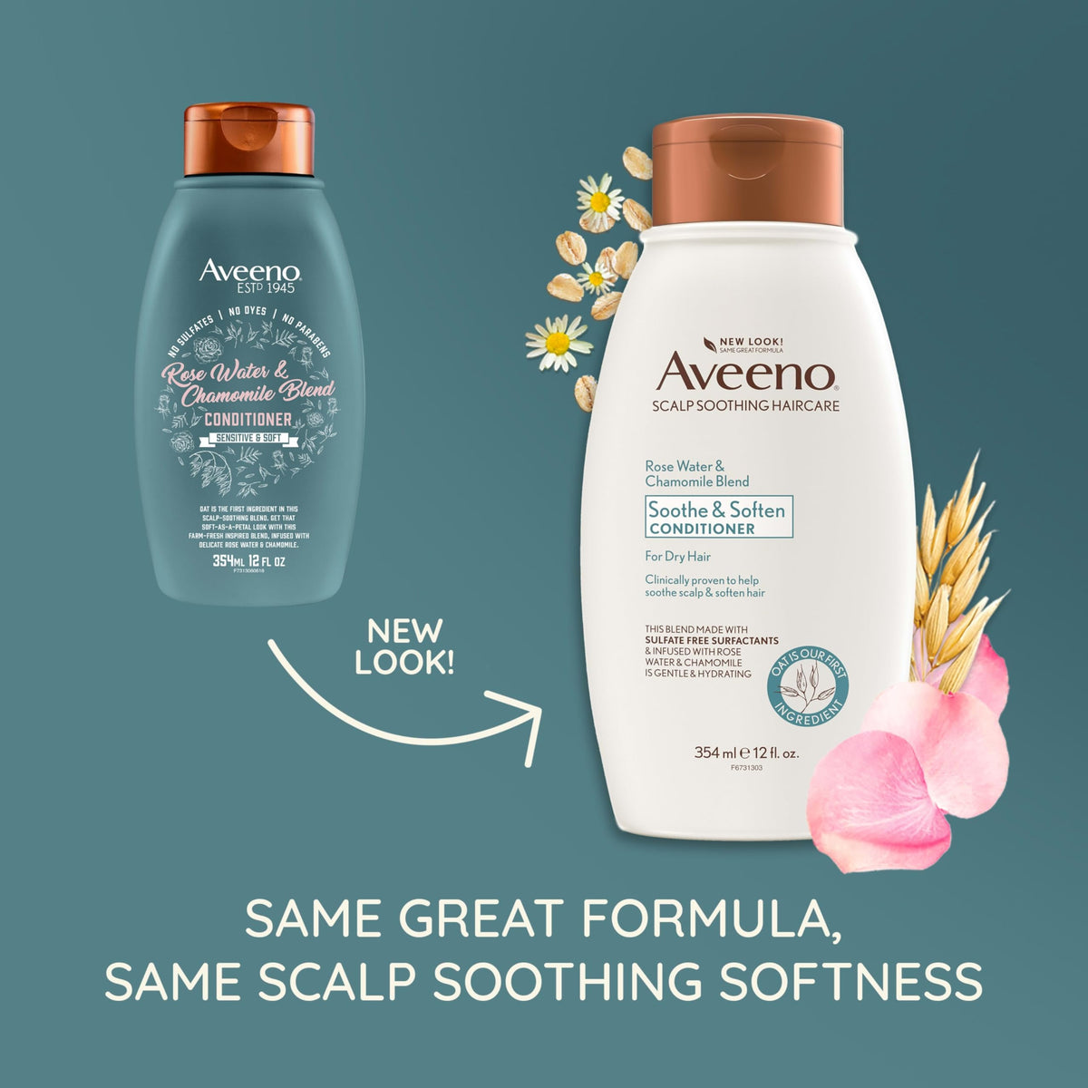 Aveeno pump dispensing conditioner, demonstrating controlled product application