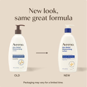 Aveeno close-up pump dispenser demonstrating easy one-hand use benefit