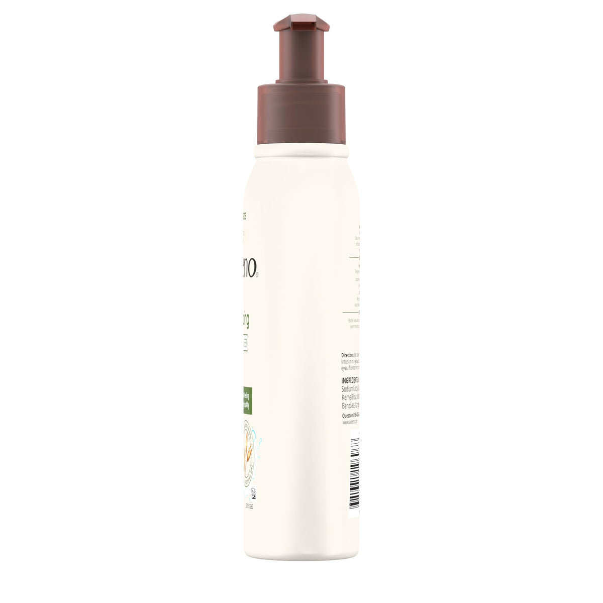 Aveeno recycled bottle marking emphasizing sustainable packaging benefit