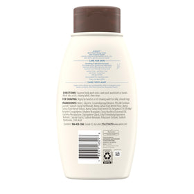 Aveeno packaging icons showing dye-free and dermatologist-tested reassurance benefit