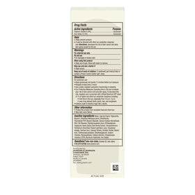 Aveeno tube next to ruler showing 1.7 fl oz compact size convenience
