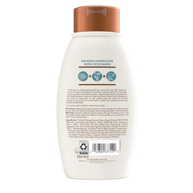 Aveeno shampoo in bathroom setting promoting a calming routine