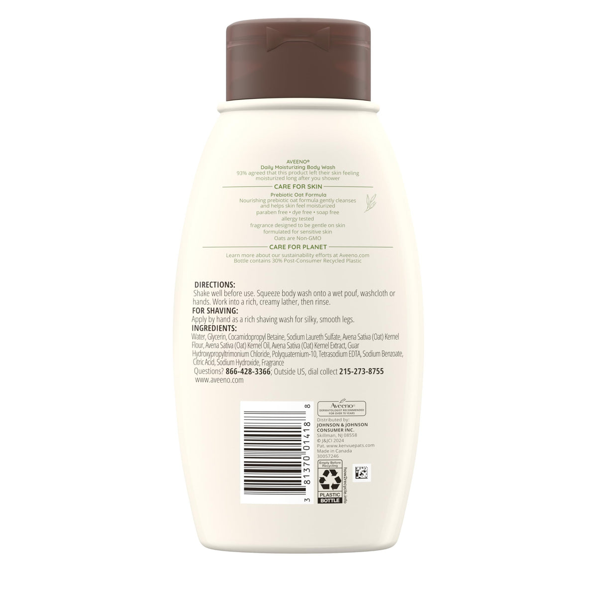 Aveeno used as shave gel for smooth, moisturized legs