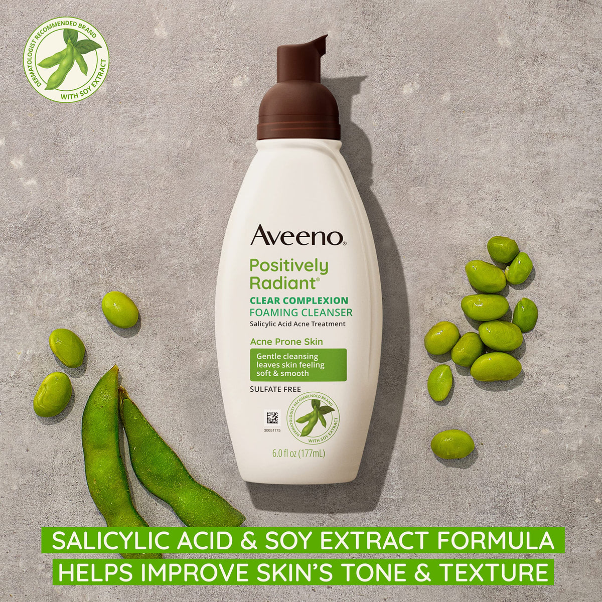 Aveeno single bottle pump close-up for easy daily dispensing