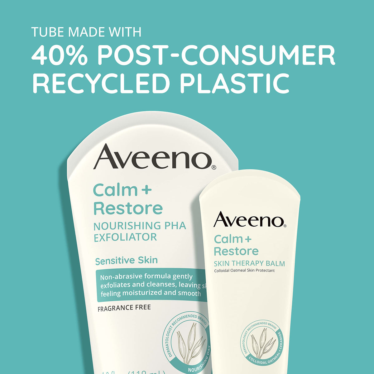 Aveeno balm in hand demonstrating compact 1.7 oz size and portability
