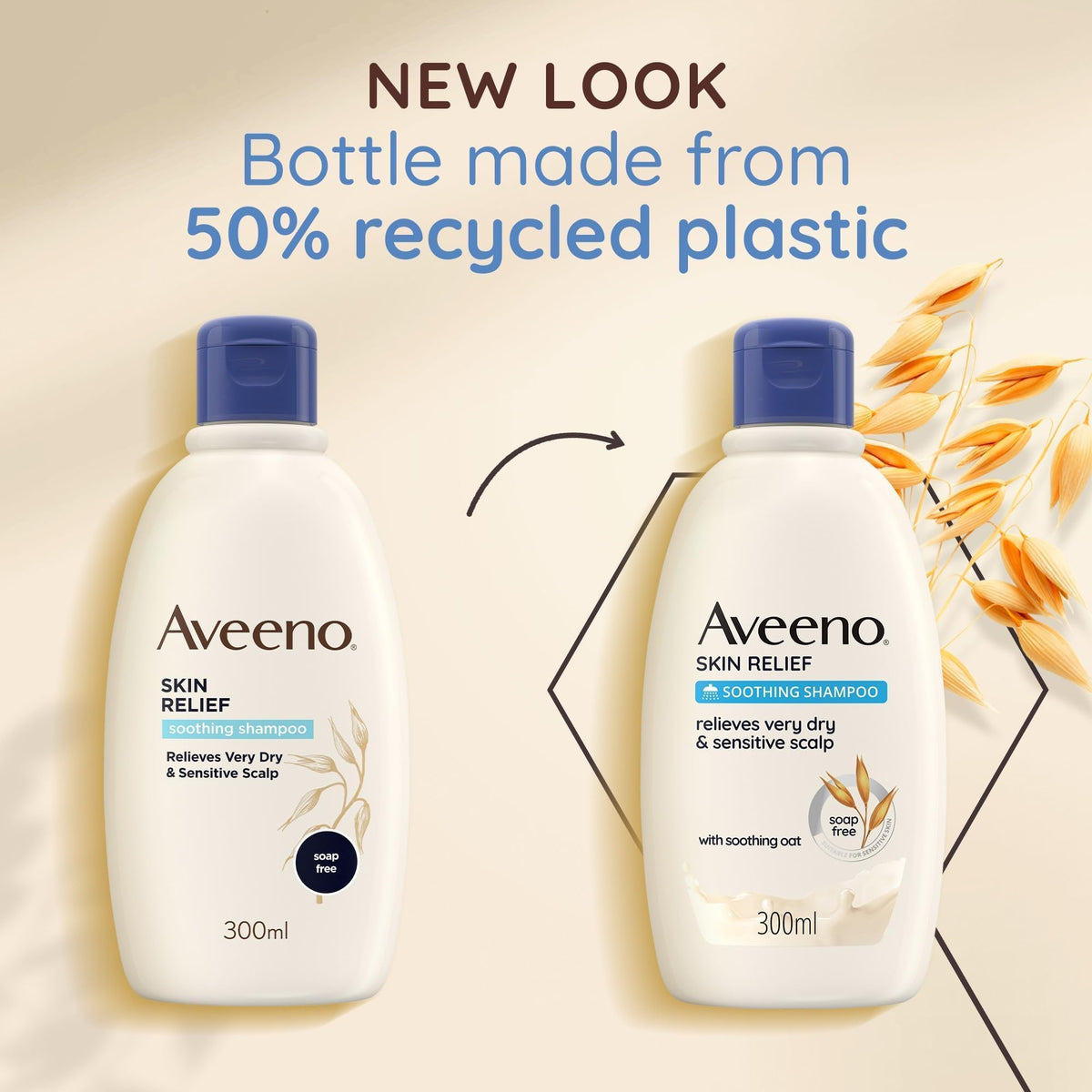 Aveeno bathroom lifestyle shot on shelf showing daily-use convenience and calming routine