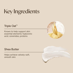 Applying Aveeno lotion to arm demonstrating immediate hydration benefit