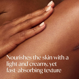 Aveeno being massaged into forearm demonstrating quick hydration