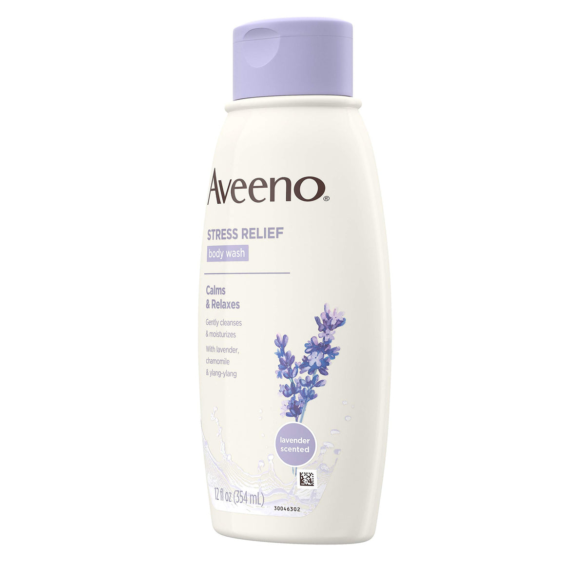 Aveeno bottle being dispensed for easy shower application