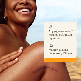 Aveeno sunscreen on face application highlighting gentle, lightweight protection