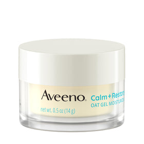 Aveeno gel-cream texture close-up highlighting fast absorption and soothing