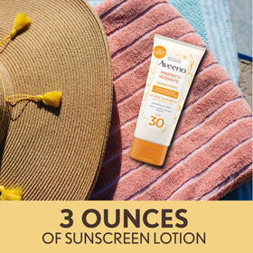 Aveeno lotion texture close-up demonstrating lightweight, fast-absorbing benefit